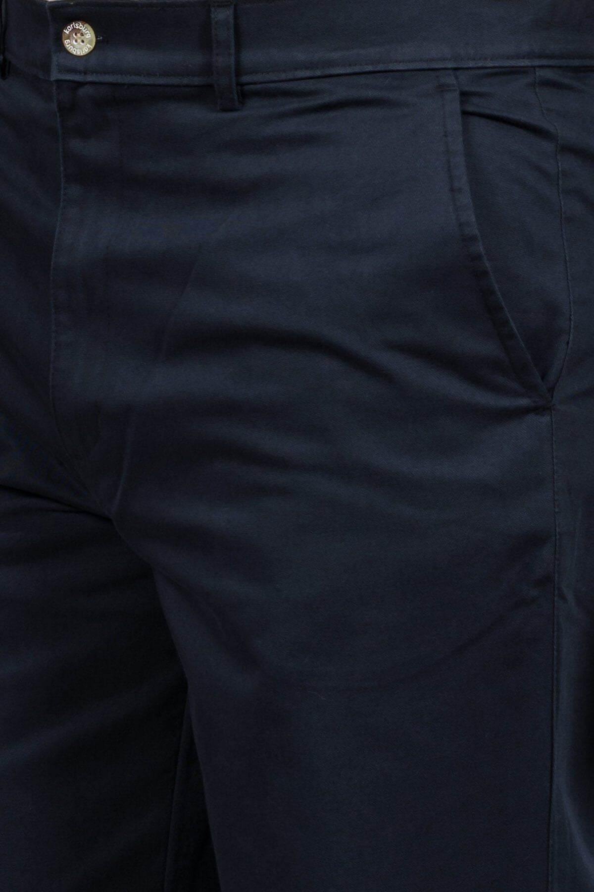 Mens Navy Cotton Trousers