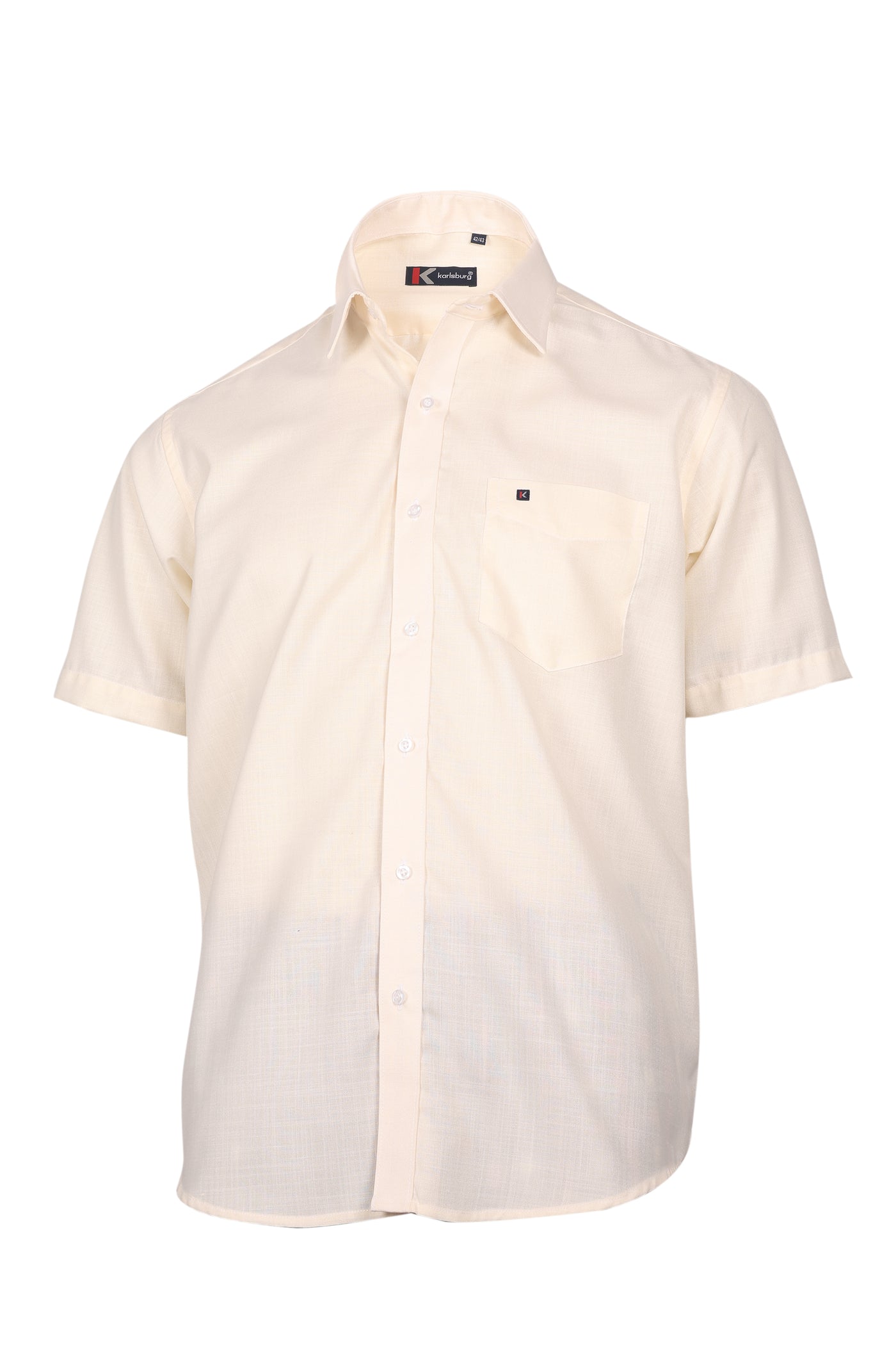 Off-White Solid Regular Fit Shirt