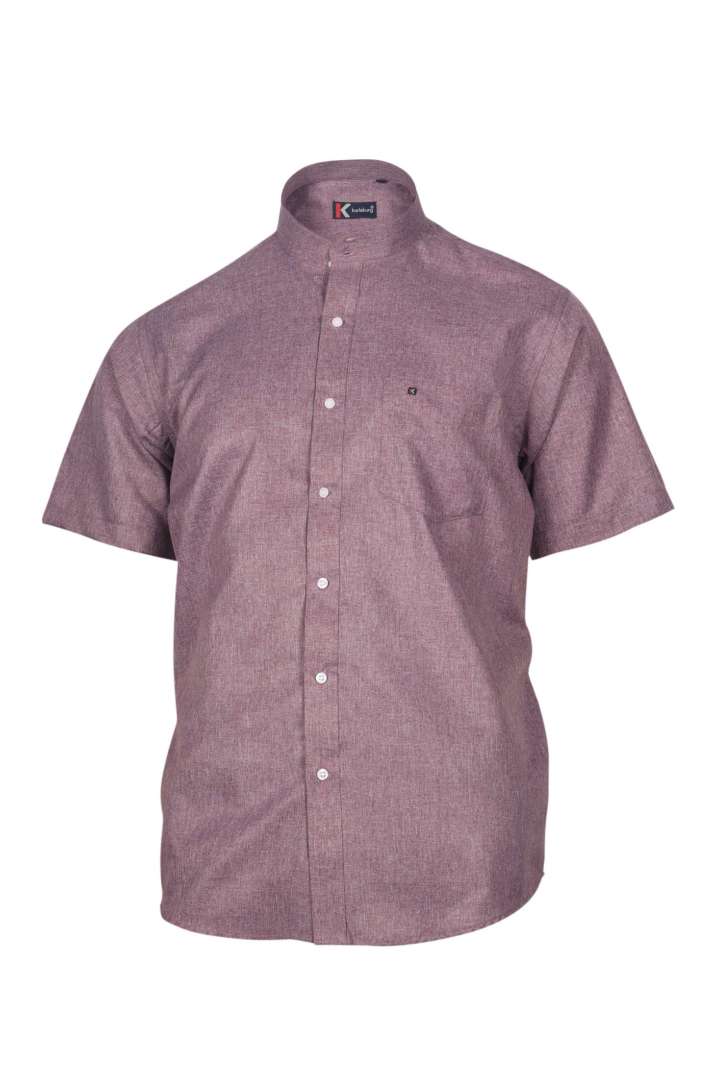 Mauve Solid Regular Fit Shirt