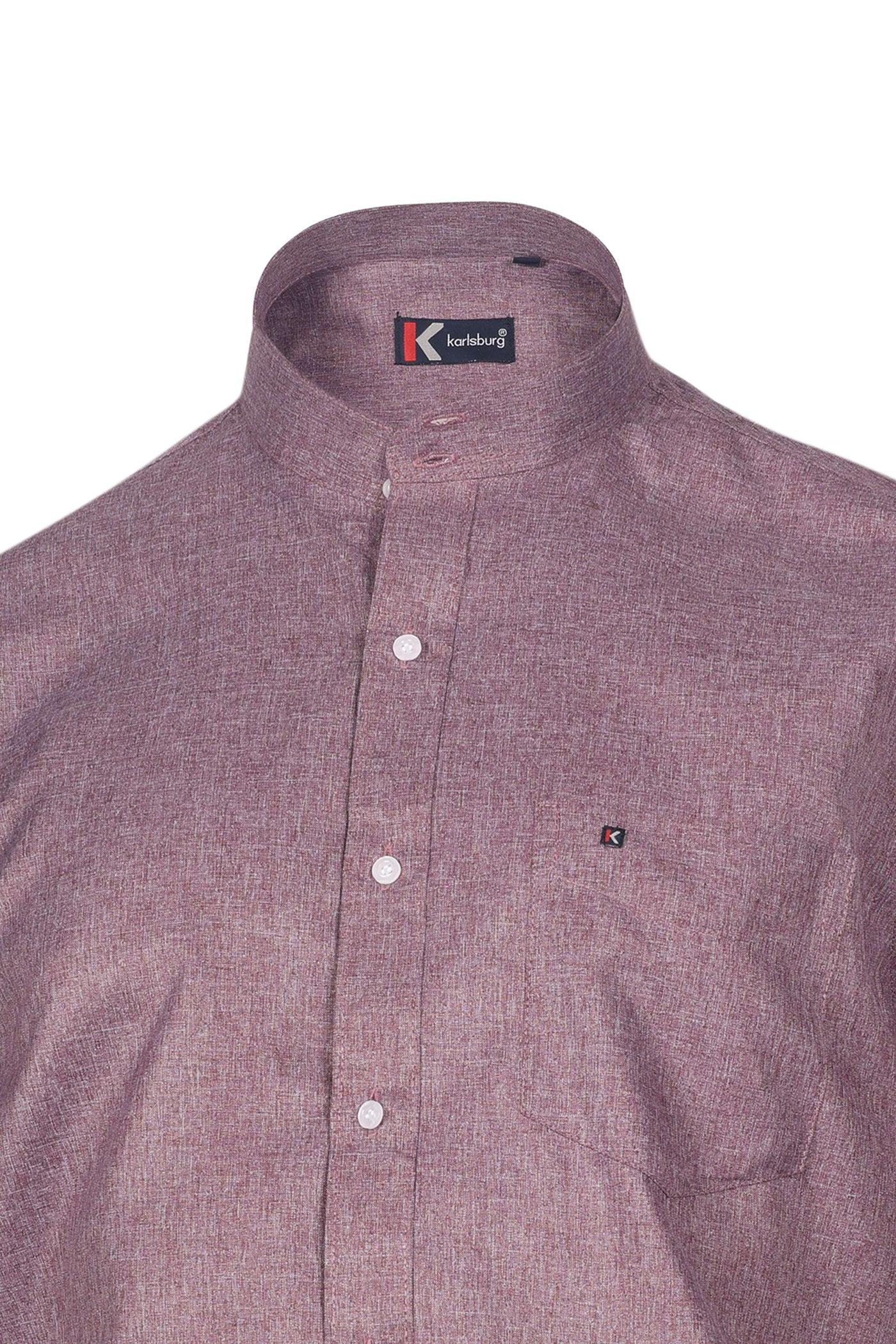 Mauve Solid Regular Fit Shirt