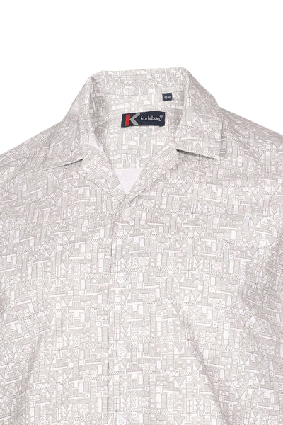 Urban Sketch Regular Fit Shirt - Brown