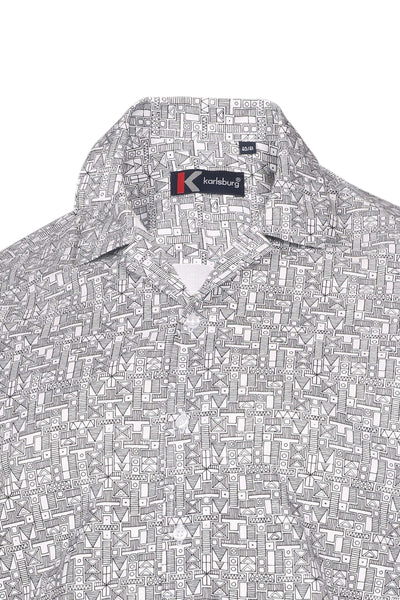 Urban Sketch Regular Fit Shirt - Black