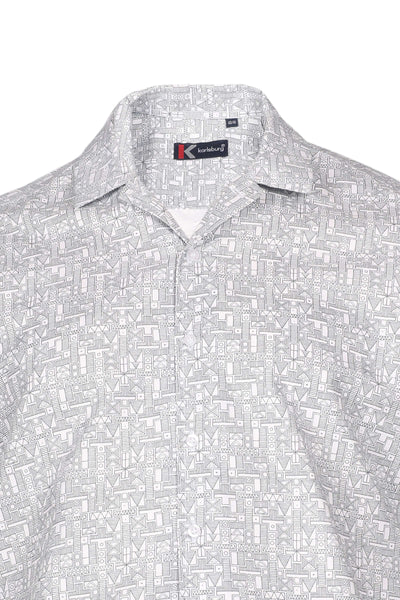 Urban Sketch Regular Fit Shirt - Grey