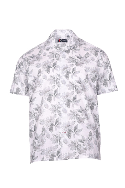 Monochrome Bloom Regular Fit Shirt