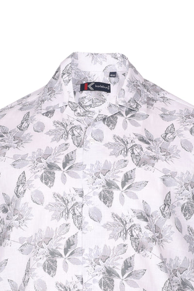 Monochrome Bloom Regular Fit Shirt