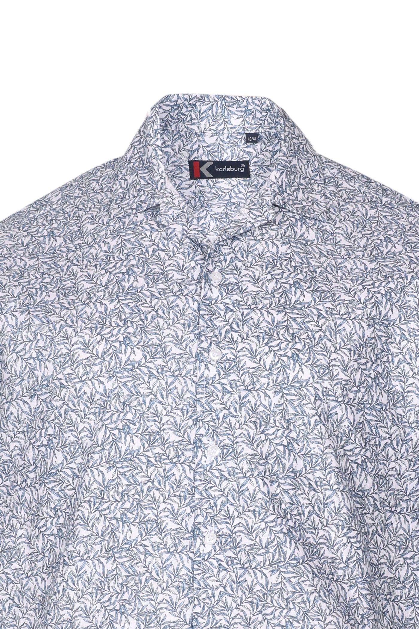 Leafline Blue Regular Fit Shirt