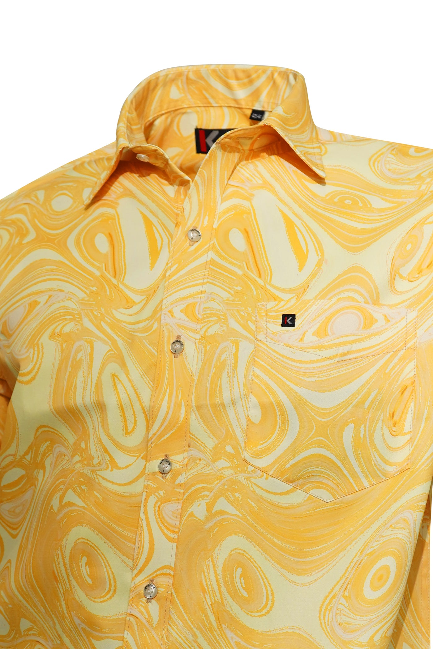 Men's Yellow Print Shirt
