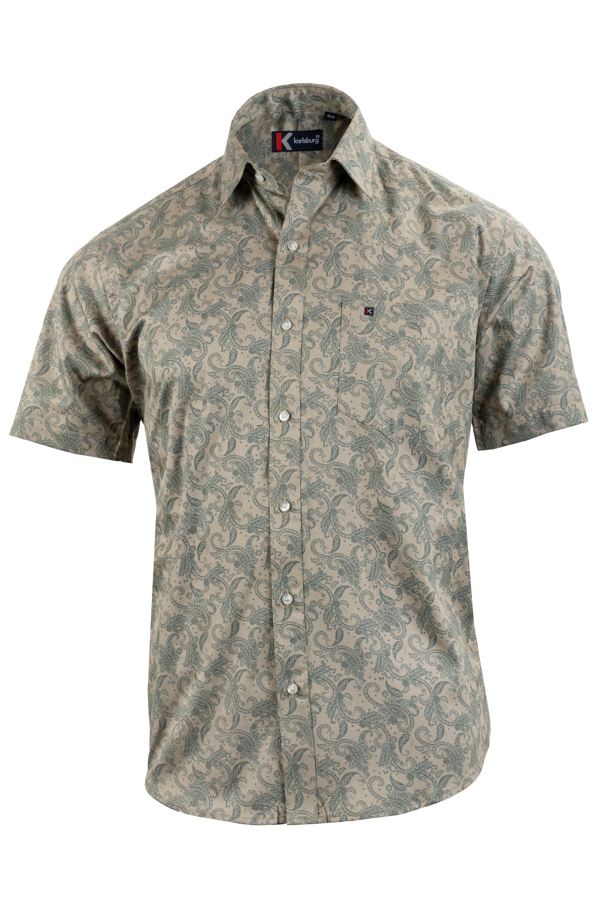 Mens Olive Printed Shirt