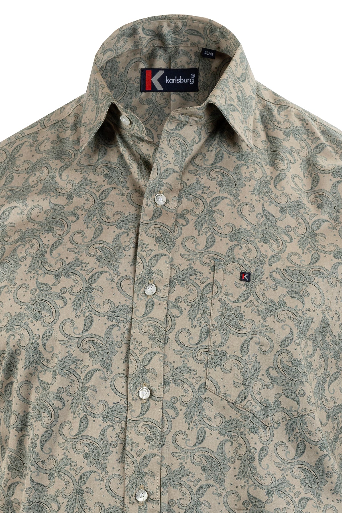 Mens Olive Printed Shirt