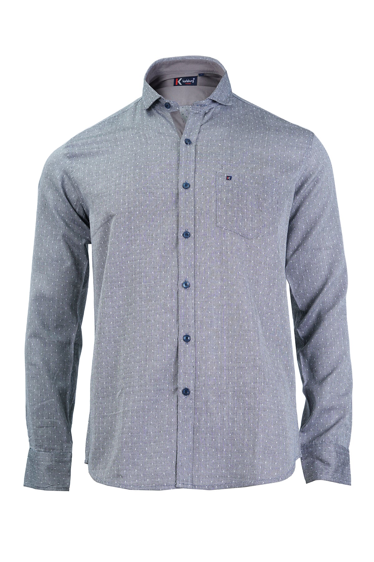 Men's Gray Slim Fit Shirt