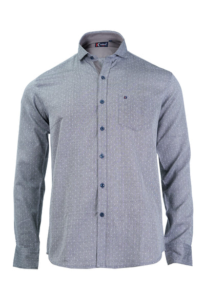 Men's Gray Slim Fit Shirt