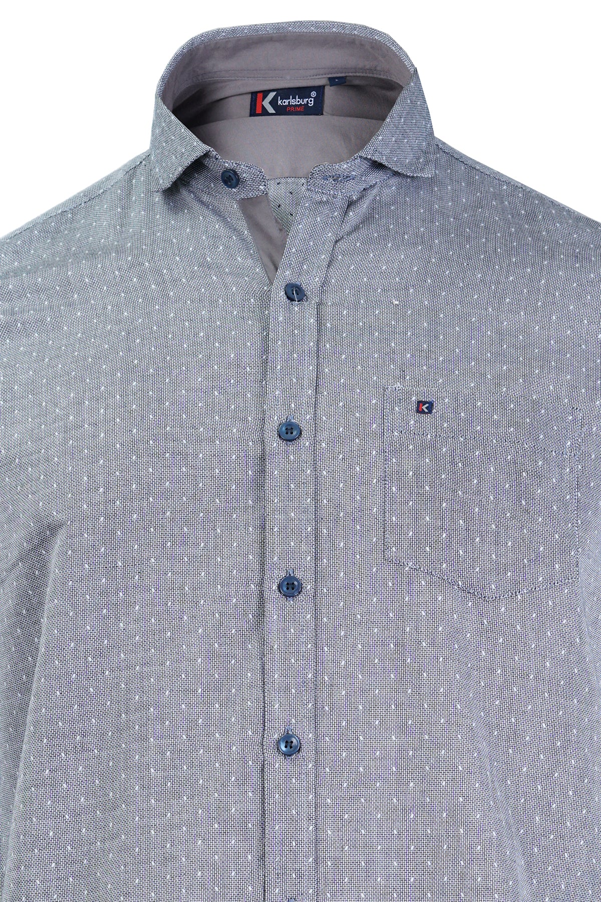Men's Gray Slim Fit Shirt