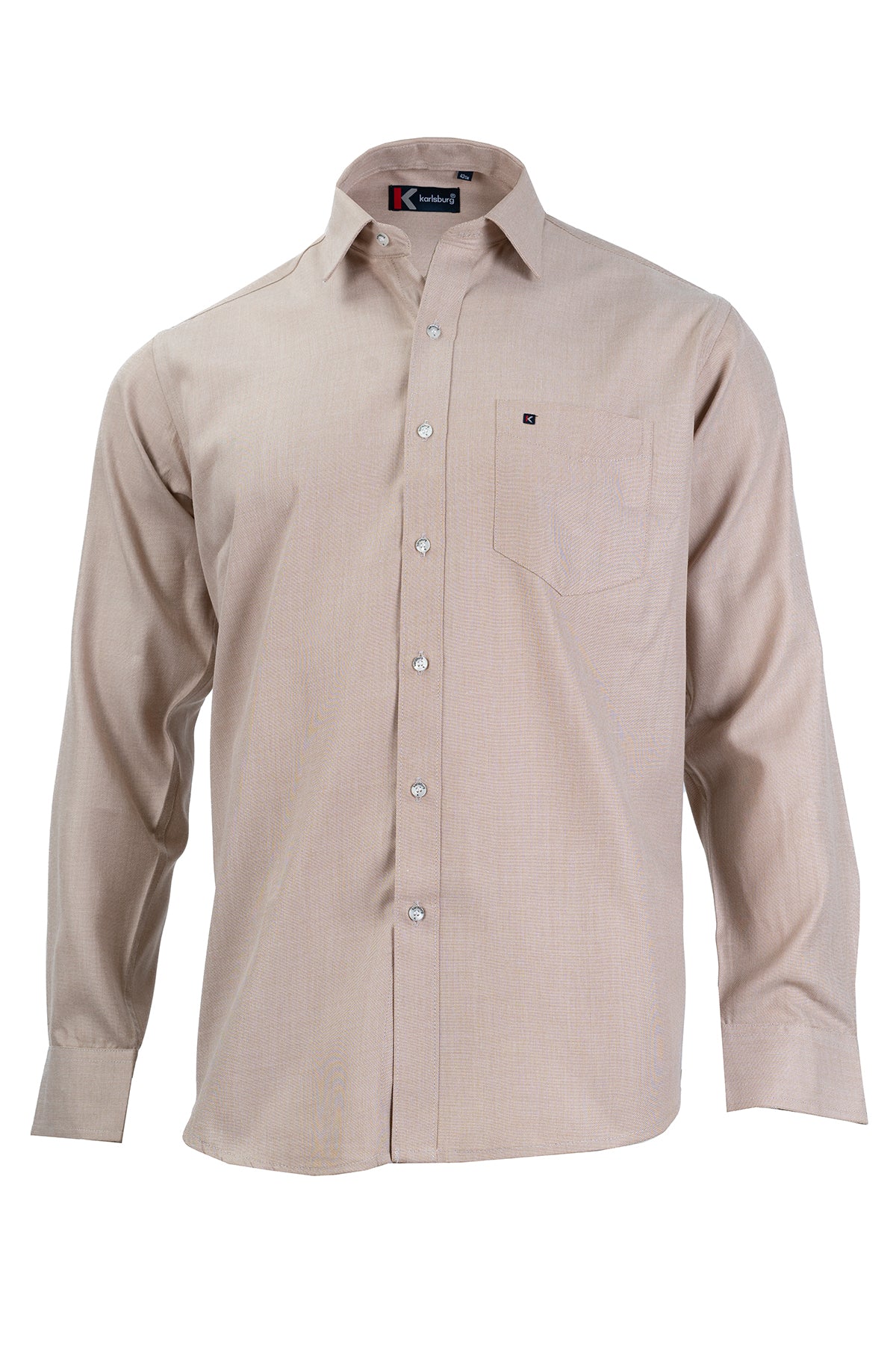 Men's Beige Slim Fit Shirt