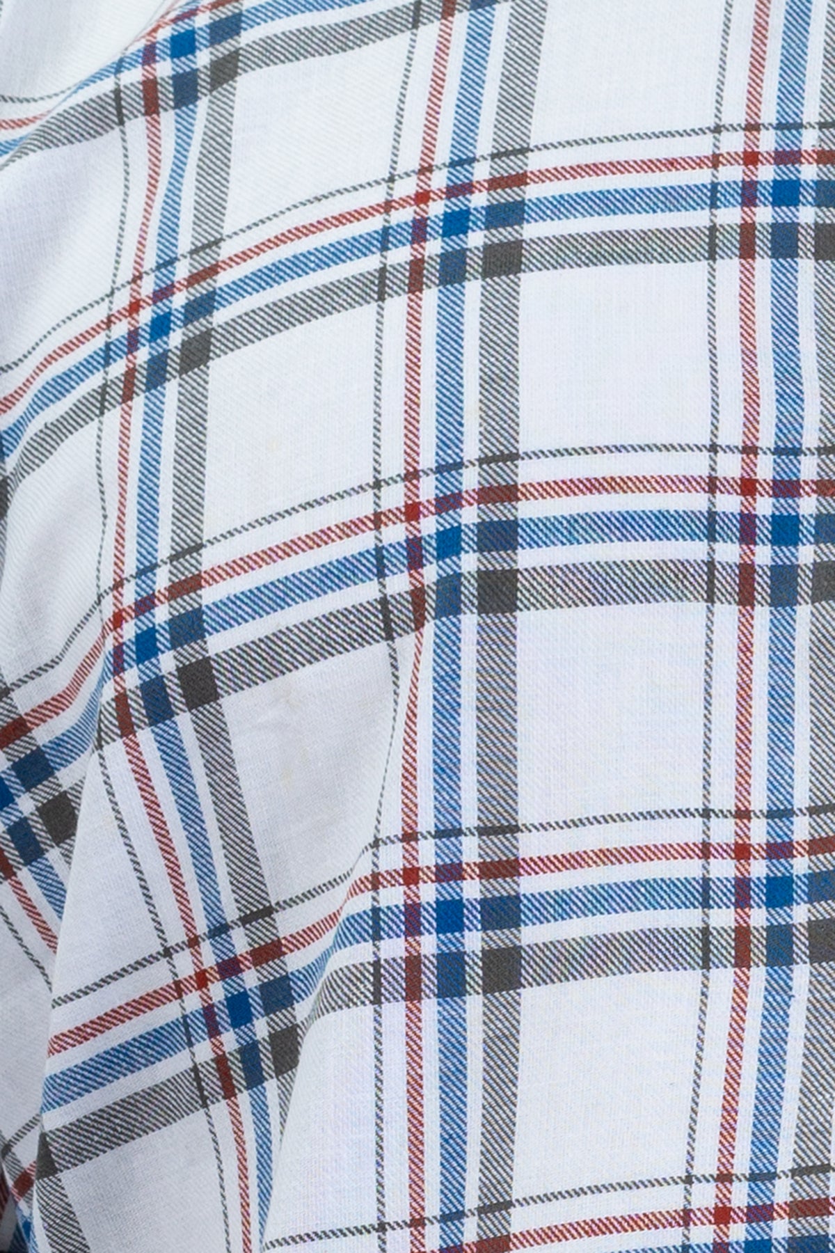 Men's White Checked Slim Fit Shirt