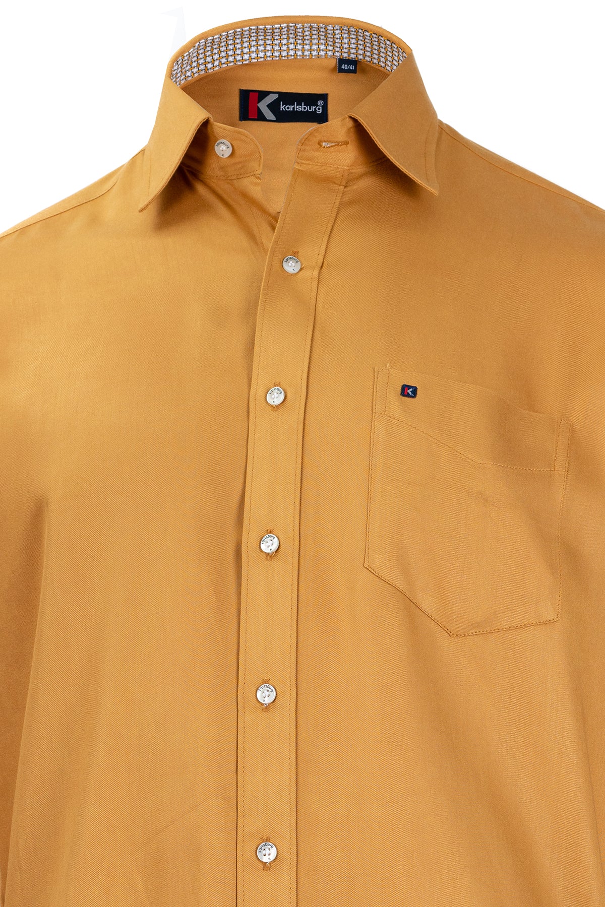 Men's Mustard Yellow Slim Fit Shirt