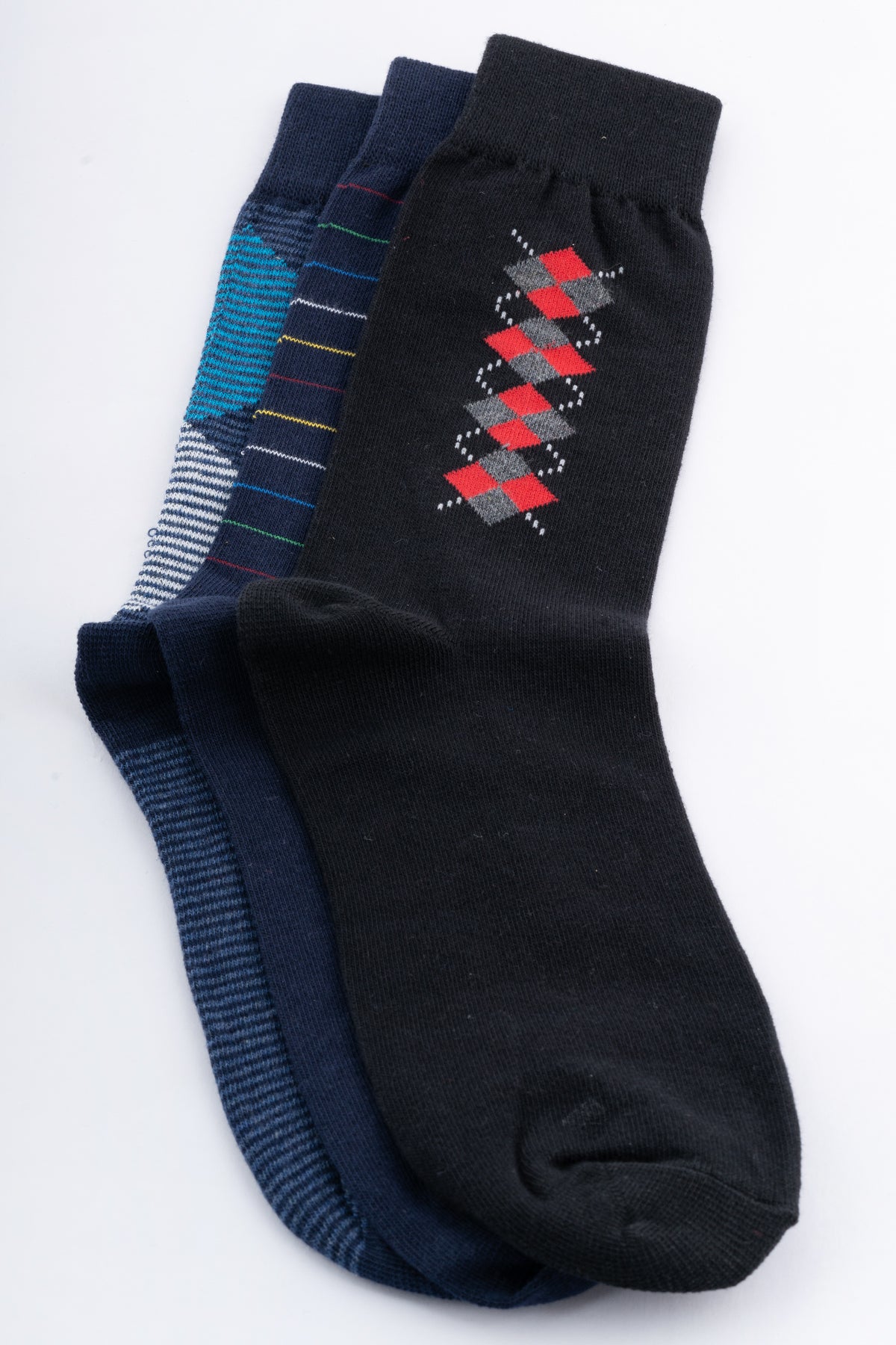 Men's Cotton Blended Socks (Combo Set)(3 pairs)