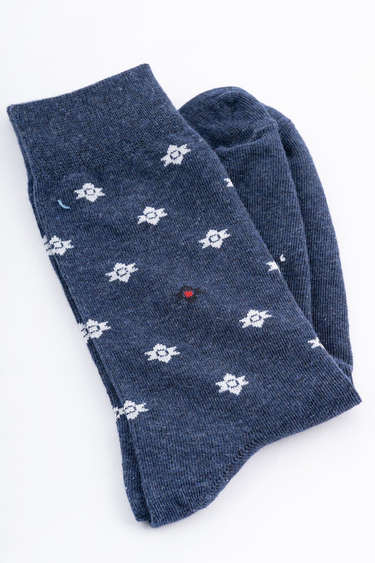 Men's Cotton Blended Blue Socks(combo set) (3 pairs)
