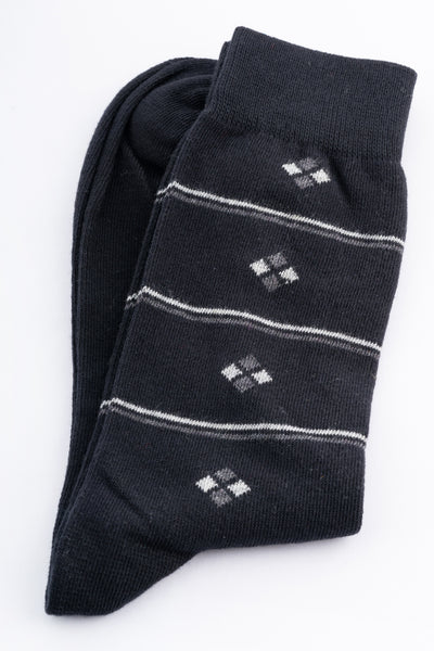 Men's Black Printed Everyday Socks