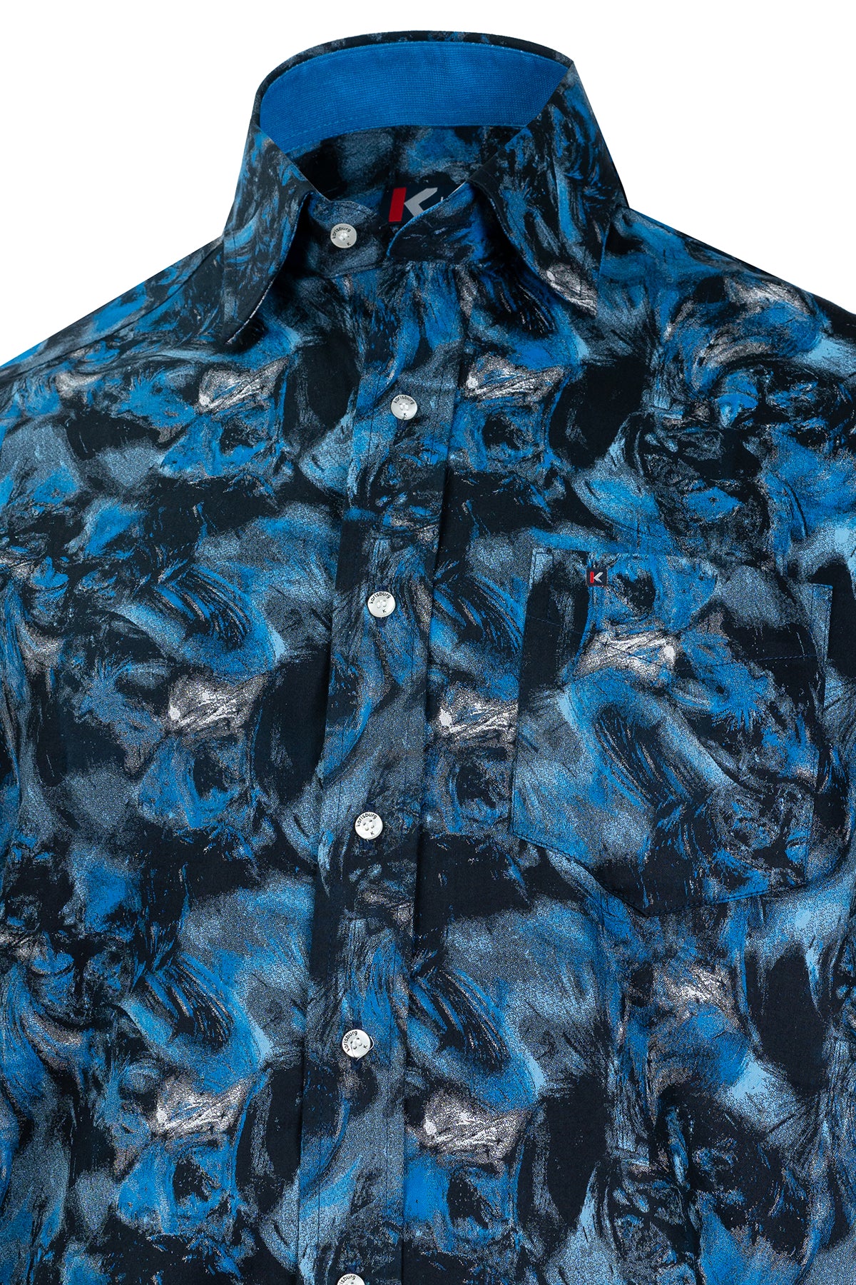 Men's Blue Mystic Printed Shirt