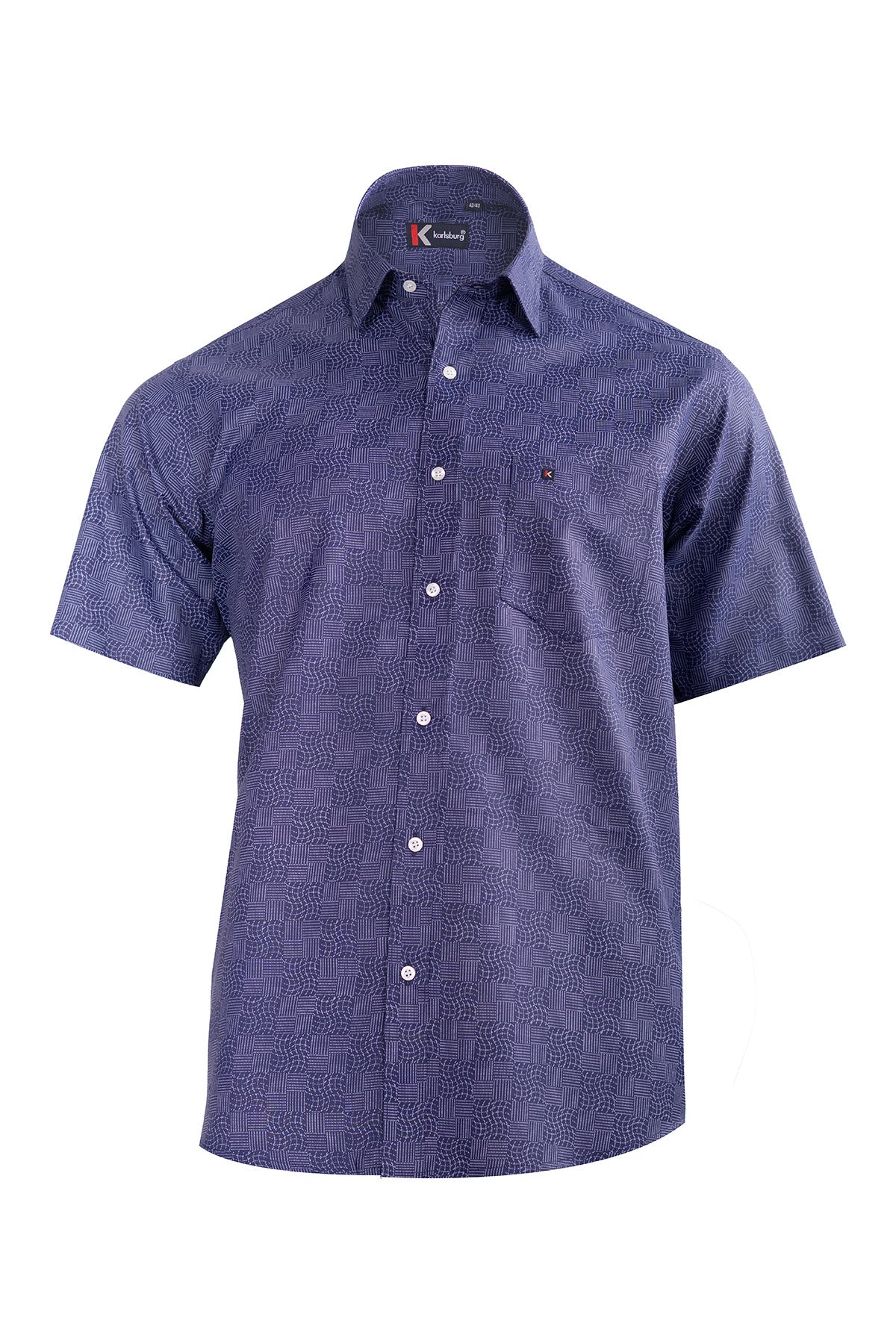 Men's Navy Blue White Shirt