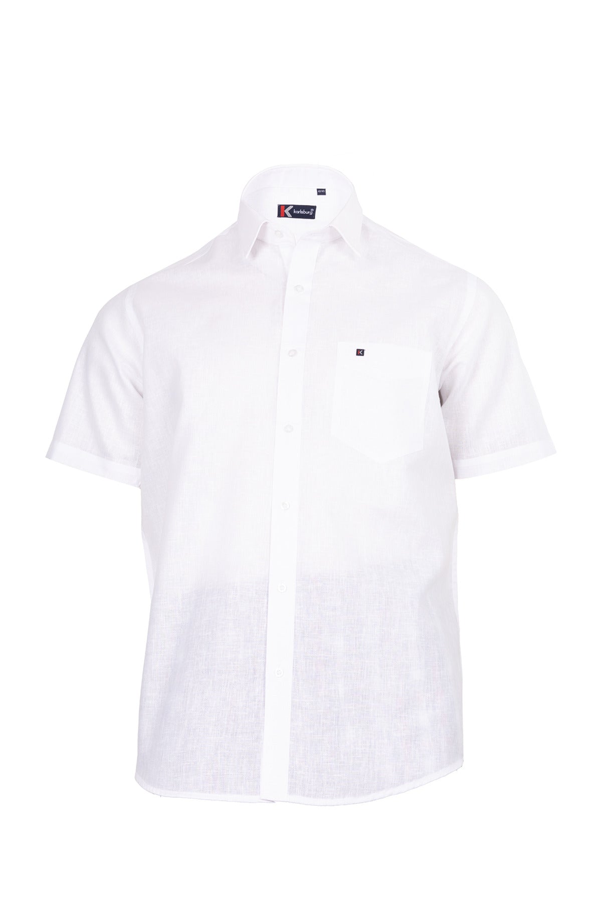 Men's Pure White Linen Shirt