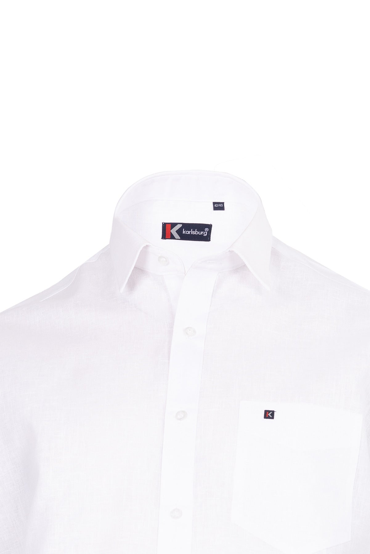 Men's Pure White Linen Shirt