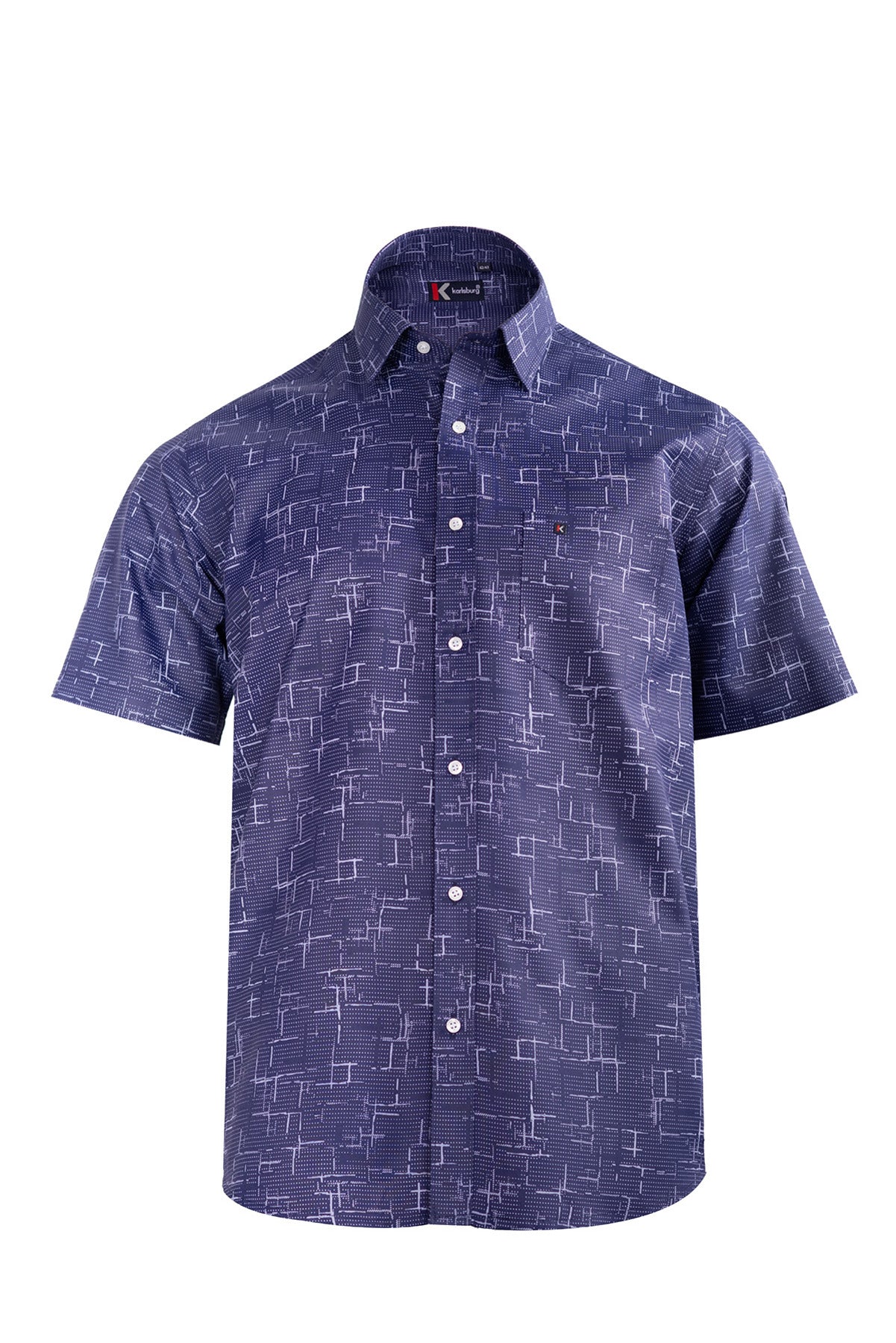 Men's Navy Blue White Shirt