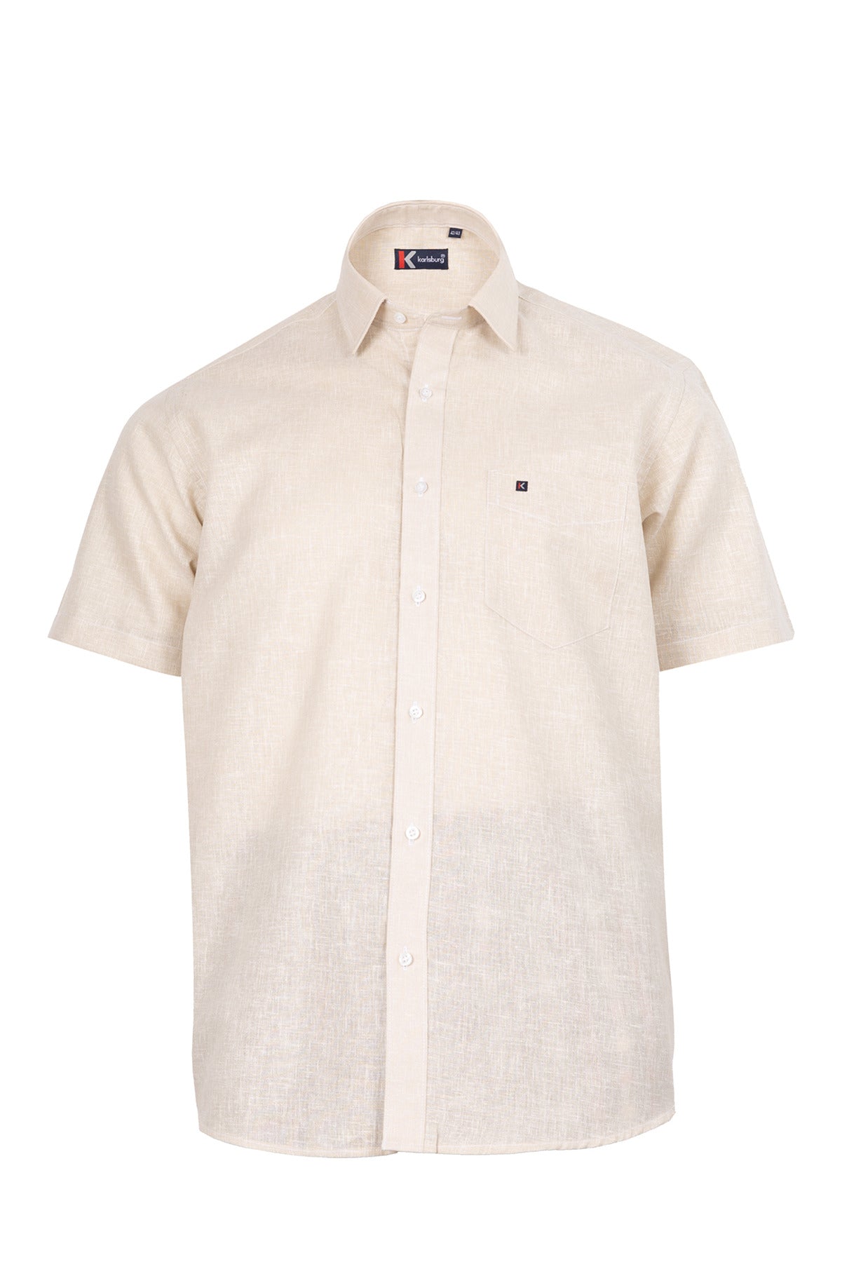 Men's Beige Linen Shirt