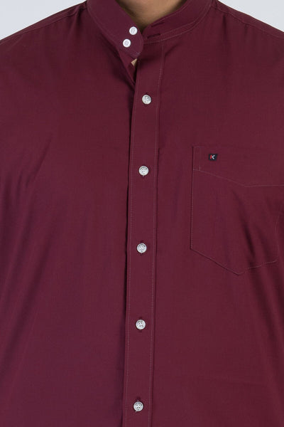 Combo Men's Premium Cotton Dhoti with Maroon Shirt