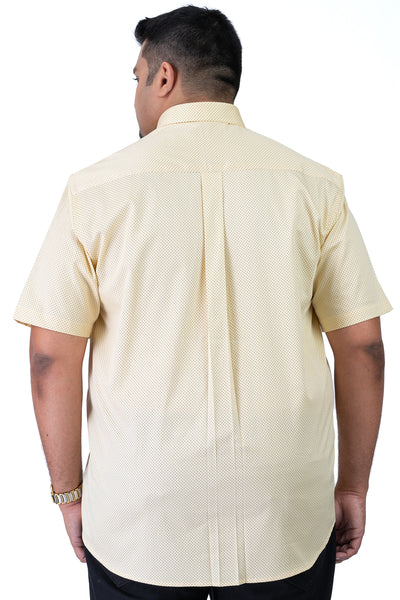 Men's Yellow Black Plus Size Shirt
