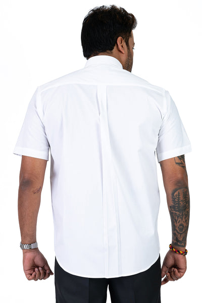 Mens White Cotton  Shirt