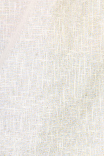 Mens Light Yellow Cotton Linen Shirt
