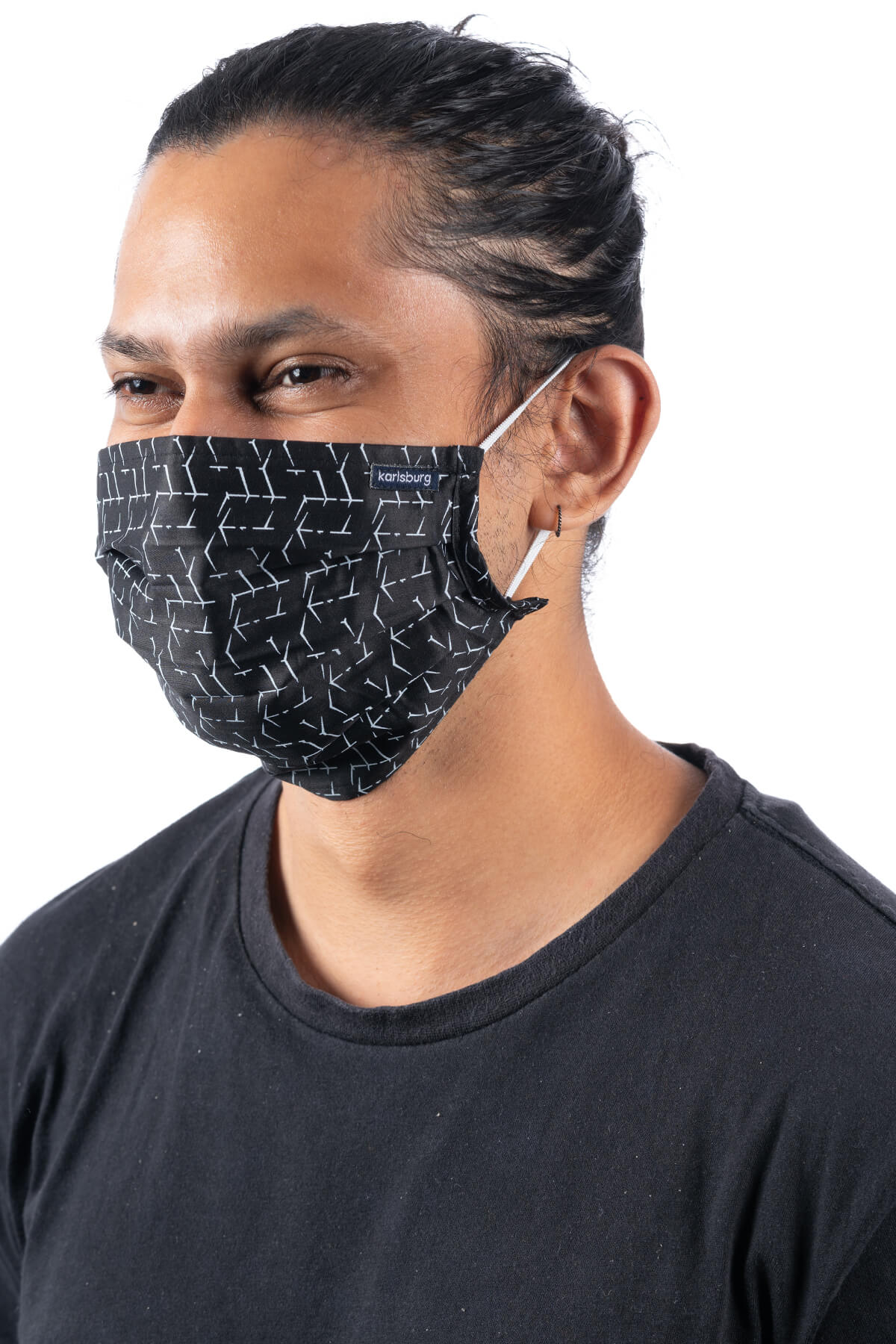 Black and White Adult Face Mask - Pack of 10