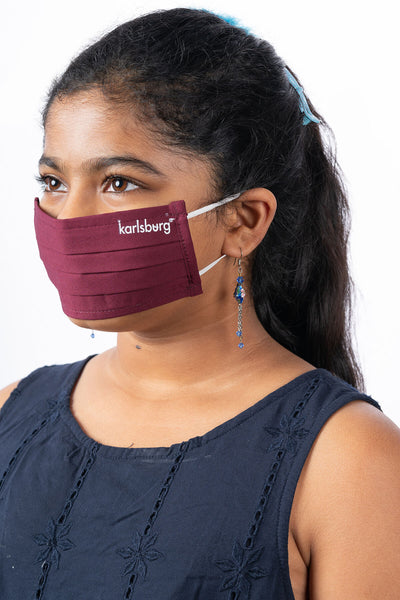 Maroon Junior Face Mask - Pack of 10