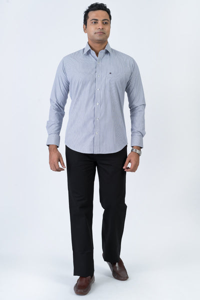 Mens Gray Slim Fit Shirt