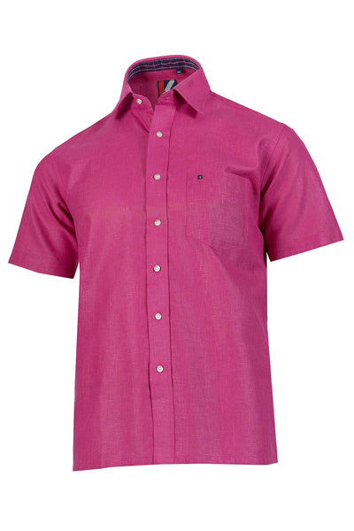 Mens Reddish Pink Regular Fit Shirt