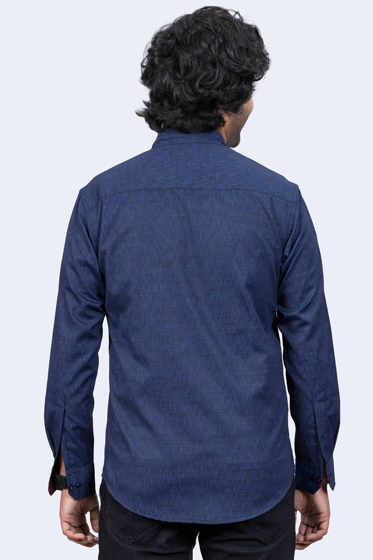 Mens Navy Slim Fit Shirt