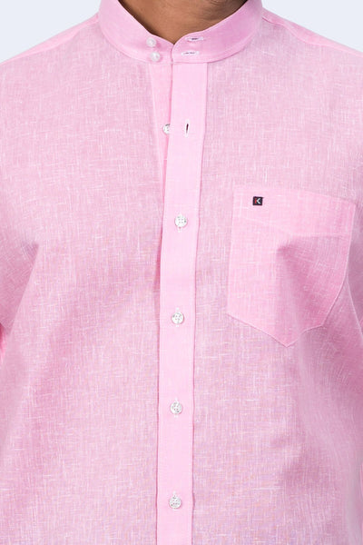 Mens Pink Regular Fit Shirt