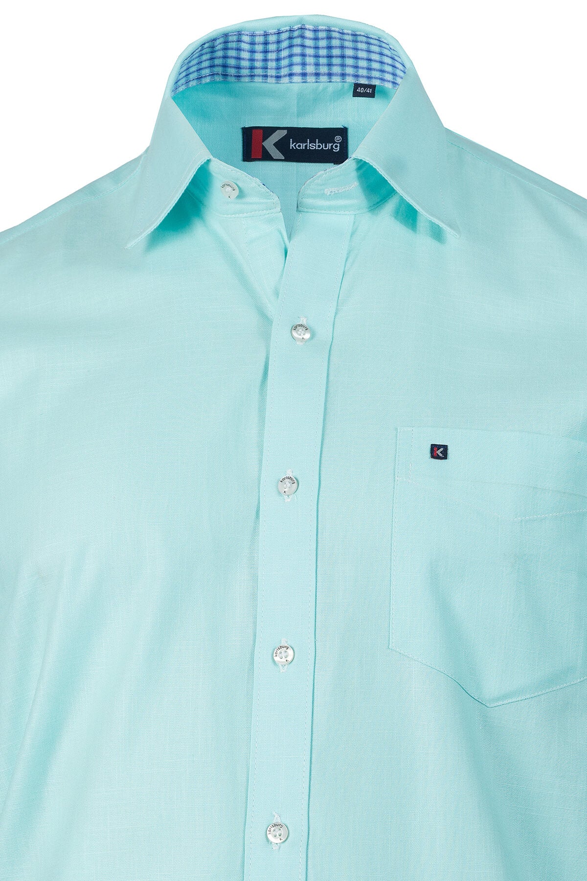Men's Teal Linen Shirt