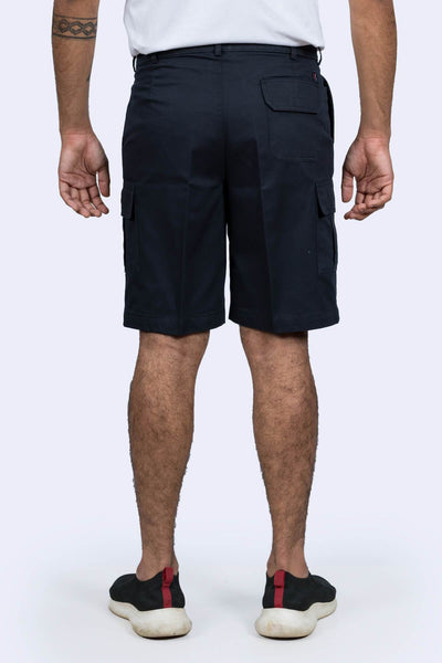 Mens Navy Cotton Shorts