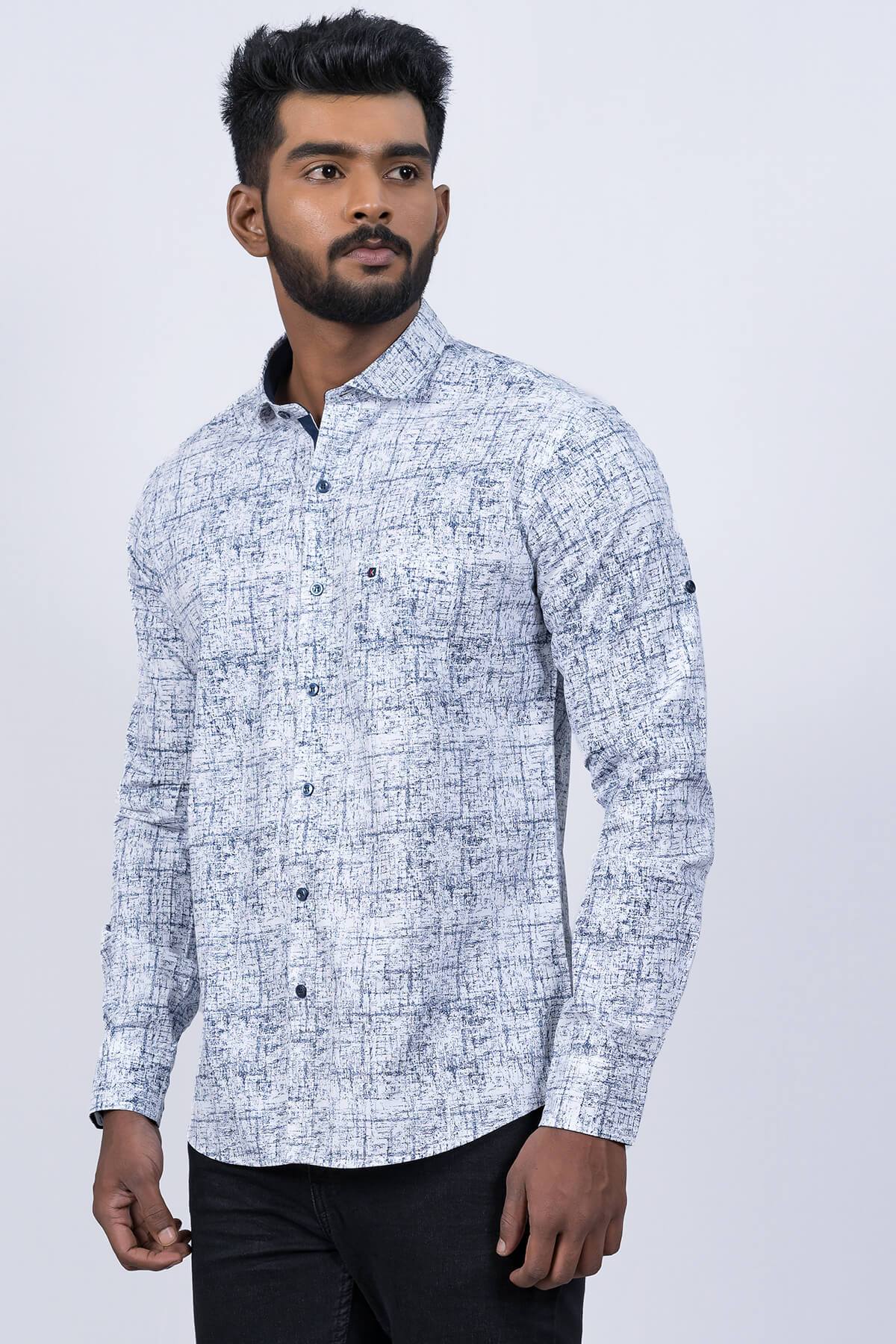 Mens White Cotton Shirt