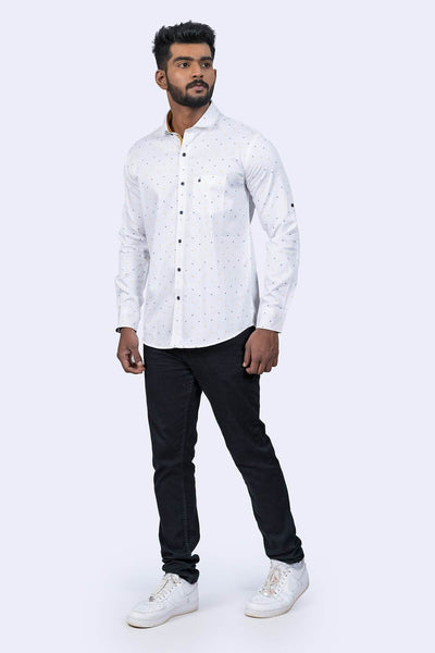 Mens White Cotton Shirt